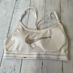 Nike Training Sports Bra Off White Size XS